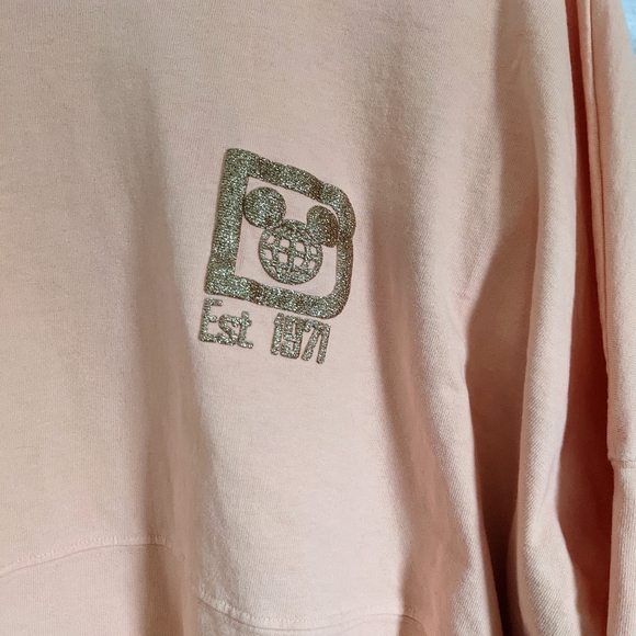 Walt Disney World Spirit Jersey Rose Gold Peach XL Glitter Disney Parks Adult - Picture 4 of 8
